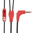 thumbnail image 2 of Rugged AudiOHM RNF Red Ergonomic Earbud Headphones with Lifetime Warranty by GOgroove feat. Handsfree Mic and Military Grade Materials for Body Armor - Works With Apple , Samsung , HTC and More, 2 of 9