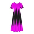 thumbnail image 4 of IROINNID Summer Dresses for Women 2024, Women Wedding Guest Maxi Dresses with Short Sleeve and Round Neck Tie-dye Printed Summer Outfits Dress, 4 of 5