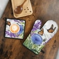 thumbnail image 5 of Pioneer Flower Kitchen Oven Mitt and Pot Holder Sets 2 Pcs for Baking, Cooking and Grilling, Heat Resistant Up To 392 °F, 5 of 7