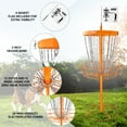 thumbnail image 5 of GSE Games & Sports Expert Professional Portable 24-Chain Disc Golf Targets Basket, PRO Disc Golf Practice Goal Baskets(Orange), 5 of 6