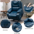 thumbnail image 6 of Large Power Lift Recliner Chair Sofa with Massage and Heat for Big and Tall Elderly,Infinite Positions,Dual Motor,Cup Holders,Air Leather Home Theater Seat, 6 of 9