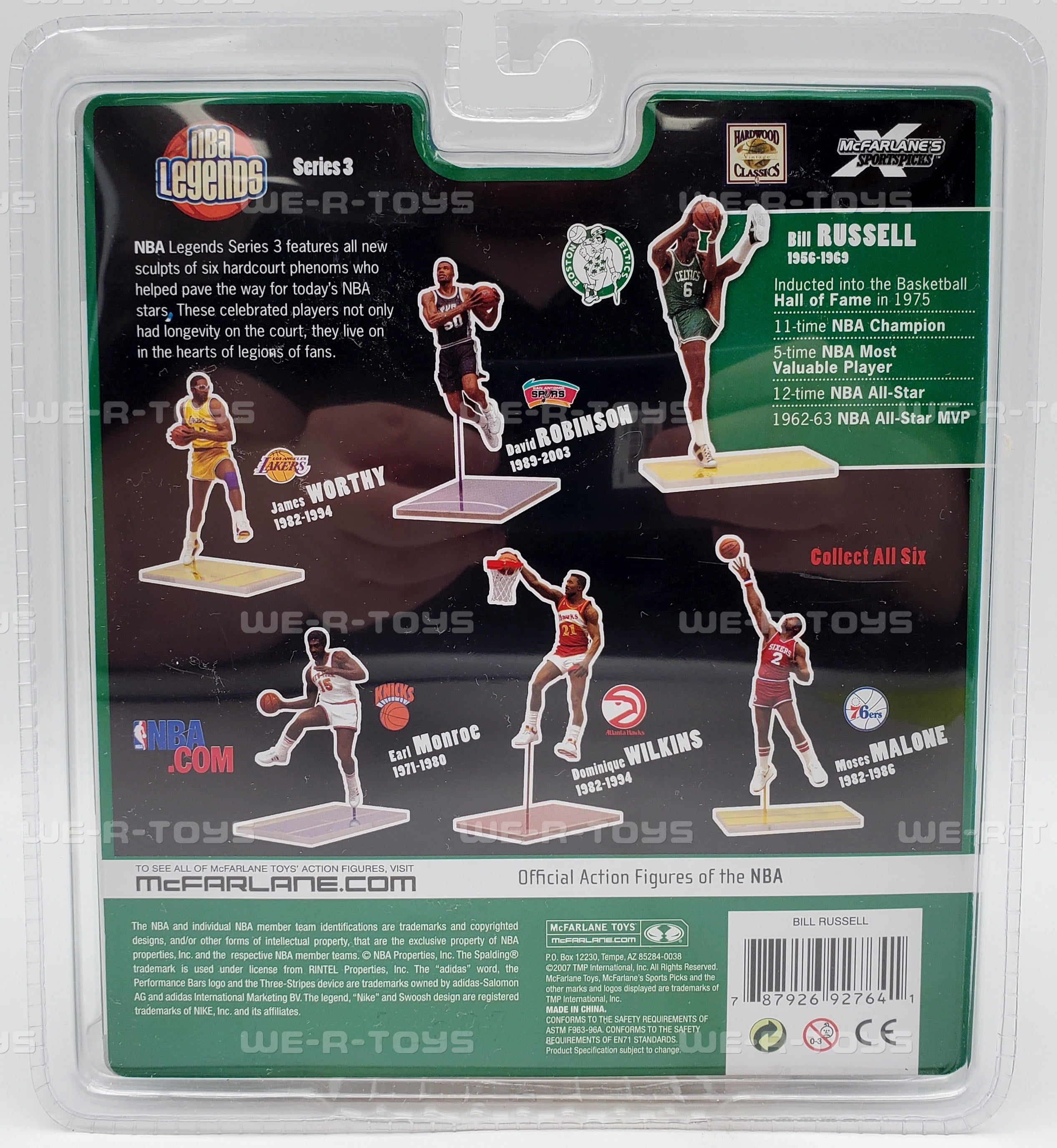 McFarlane NBA Sports Picks Legends Series 3 Bill Russell Action