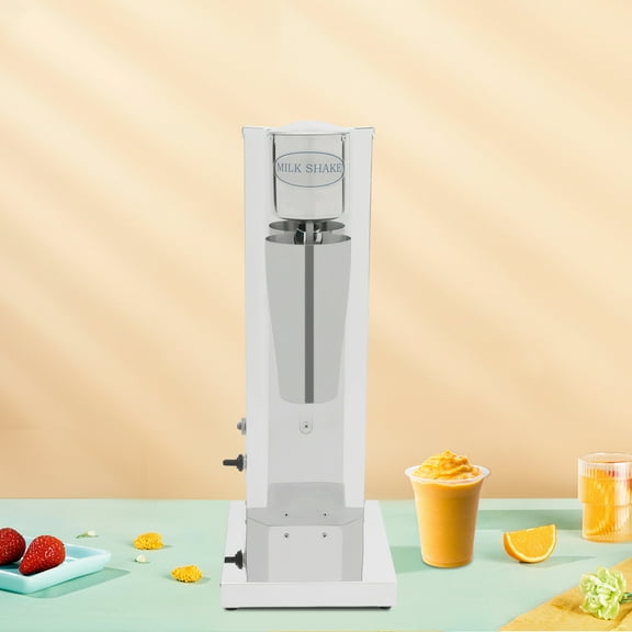 180W Electric Milkshake Maker, 110V 18000RMP Commercial Stainless Steel Drink Mixer Machine Smoothie Malt with 2 Speed Adjustable, Commercial Stand Milkshake Maker (Single Head)