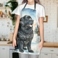 thumbnail image 3 of Hello Winter Newfoundland Welcome Snowy Night Watercolor Vintage Apron Newfie Dog Lover Gifts for Cooking Grilling Baking Painting Gardening - 01011, 3 of 5