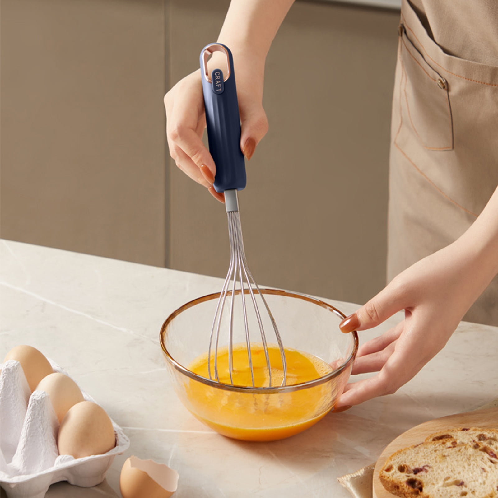 2-In-1 Silicone Whisk,2-In-1 Flat and Balloon Collapsible Twist Whisk Egg  Beater Silicone Rotating Collapsible Kitchen Whisk,Twist Whisk,Plastic Flat
