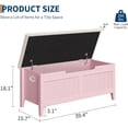 thumbnail image 4 of Qinaqin 39.4-Inch de Profundidad Madera Almacenamiento Bench con 2 Seguridad cm Alturainges Entryway Benches Flip-Top Grande Trunk para Living Sala Dormitorio (Easy Assembly), 4 of 7