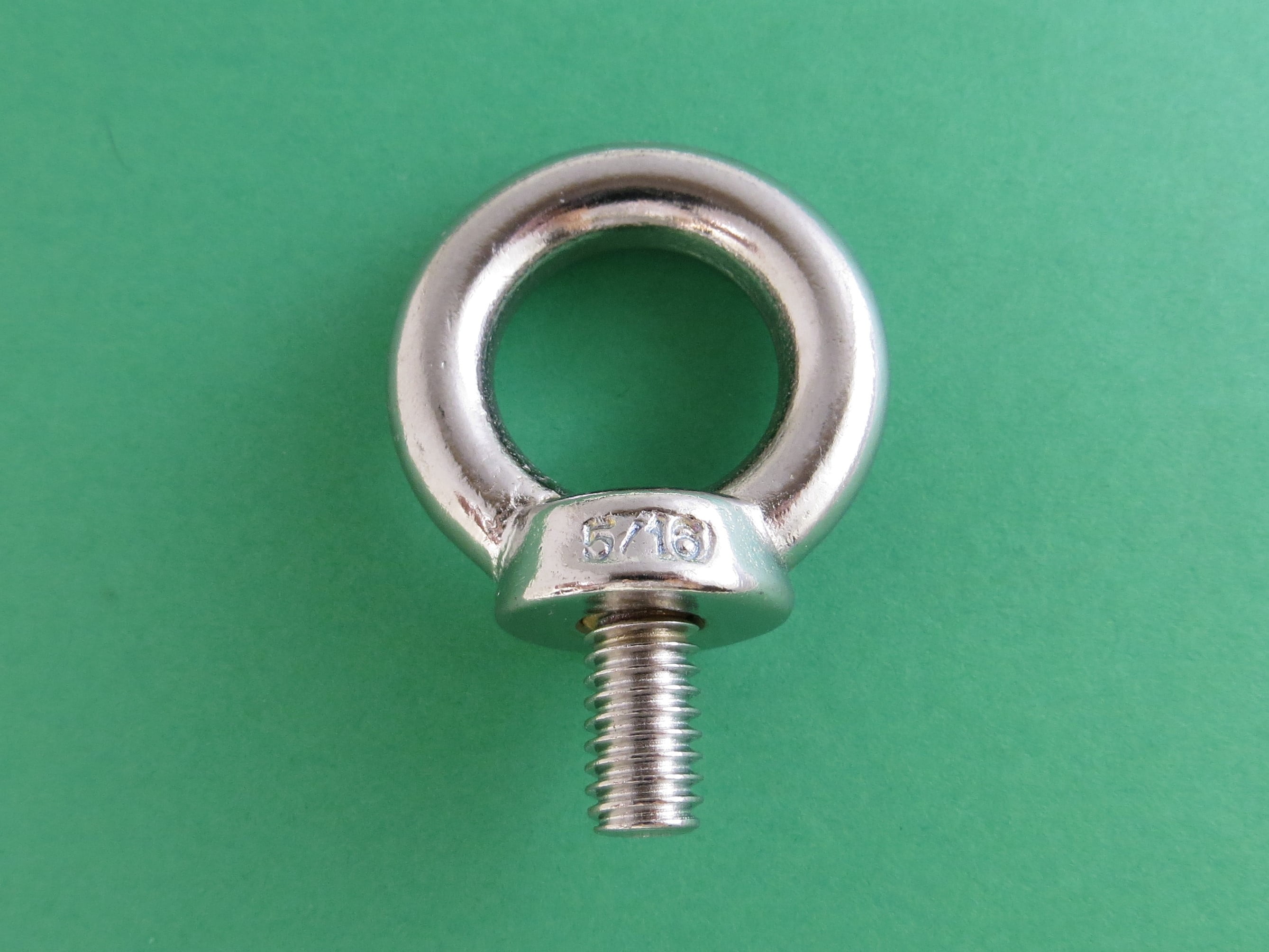 Stainless Steel 316 Lifting Eye Bolt 5/16" UNC Marine Grade Heavy Duty