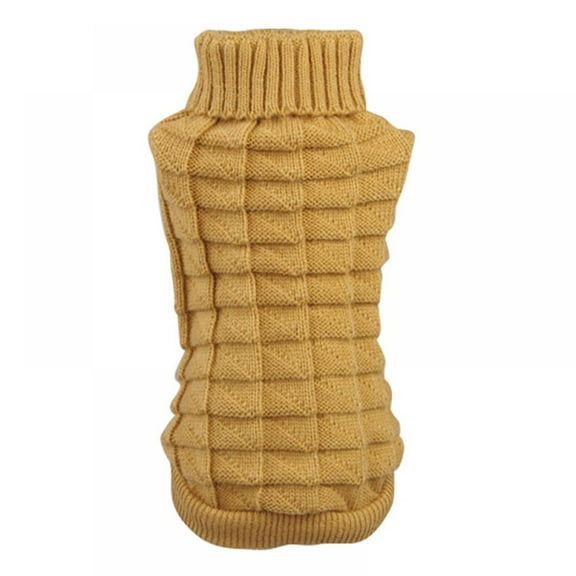 Fall Winter Dog Sweater Solid Turtleneck SweatersKnitwear Warm Small Pet Cat Sweater