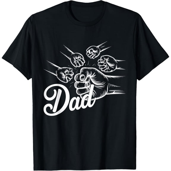 Dad Of Four Toddler Fist Bump Family T-Shirt