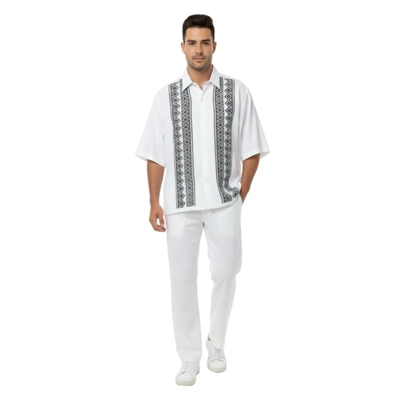 Men Silversilk 2pc Walking Leisure Matching Suit Italian Woven Knits 71003 White