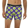 thumbnail image 2 of Men'S Boxer Briefs, Cute Limes Purple Soft And Breathable Mens Underwear Boxer Briefs With Widen Waist, 2 of 2