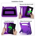 thumbnail image 5 of Case for Amazon Fire 7 Inch Tablet (9th/7th Generation, 2019/2017 Released) - Epicgadget Protective Lightweight Shockproof Kickstand Handle Kids Cover Case + 1 Screen Protector and 1 Stylus (Purple), 5 of 5