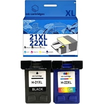 21XL 22XL Ink Cartridges Compatible for HP F4180 F2210 D1560 D1530 D1420 D1520 3915 3930 PSC 1410 4315 J3680 Inkjet Printers, Leak-Proof Design Crisp Printing