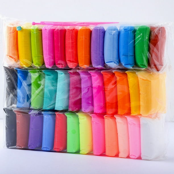 36 Colors Super Light DIY Air Dry Magic Clay Plasticine Sculpting Tools for  Kids