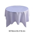 thumbnail image 3 of Solid Color Tablecloth, Elegant Polyester Round Dining Table Cover, Durable Soft Fabric Table Decoration for Home Holiday Birthday Party Dining Room, 3 of 6