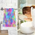 thumbnail image 7 of Yayeee 2 Pack Hand Towels for Bathroom 100% Cotton 16" x 28" Soft Absorbent Kitchen Towel, Vibrant Geometric Pattern, 7 of 7