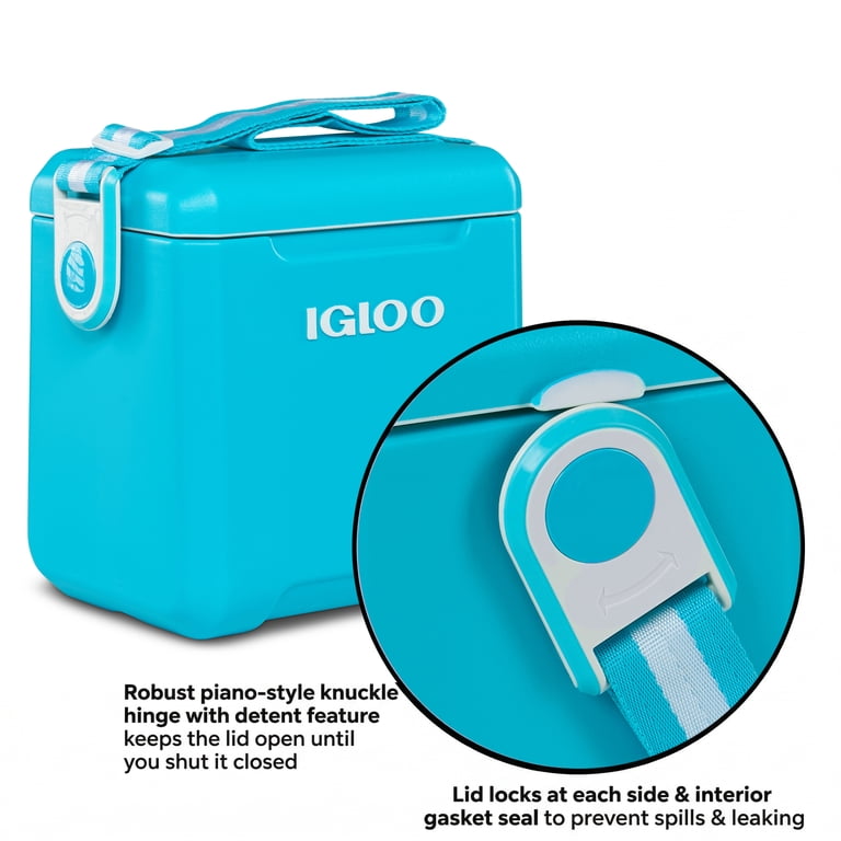 Igloo, 11 QT Tag-A-Long Too Hard Side Cooler, Turquoise Blue