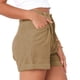 thumbnail image 1 of Pantalones cortos para mujer, cintura media, color puro, suaves, transpirables, sueltos, pantalones cortos para citas y trabajo, 1 of 5