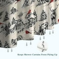thumbnail image 6 of Beige Christmas Winter Scene Pattern Shower Curtain 36"x72" ,Bathroom Decorative Shower Curtains Set with 12 Hooks,Modern Waterproof Washable Shower Curtain, 6 of 6
