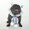 thumbnail image 3 of Disfraz de perro toro: capucha cálida con solapa para orejas para mascotas, bufanda cálida para mascotas, traje de perro para invierno, Halloween, fiesta de cumpleaños de Navidad, 3 of 5