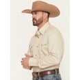 thumbnail image 2 of Roper Men's Solid Poplin Long Sleeve Snap Western Shirt Tan XX-Large, 2 of 4
