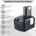 thumbnail image 4 of 2Pack 14.4v 4.0Ah Replacement For Hitachi Ni-Mh Battery Compatible with EB1414, 4 of 6