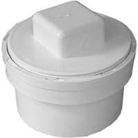 Fitting End Plug - GENOVA 41640 Fitting Cleanout with Threaded Plug, 4 in Hub