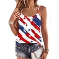 thumbnail image 2 of Tank Tops for Women American Flag Star Patriotic Tanks US 250th Anniversary Sleeveless Shirts White 2XL, 2 of 5