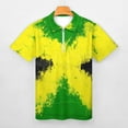 thumbnail image 3 of Jamaica Flag, Jamaican Flag Men Zipper T-shirt Summer Casual Short Sleeve T-shirt Top, 3 of 7