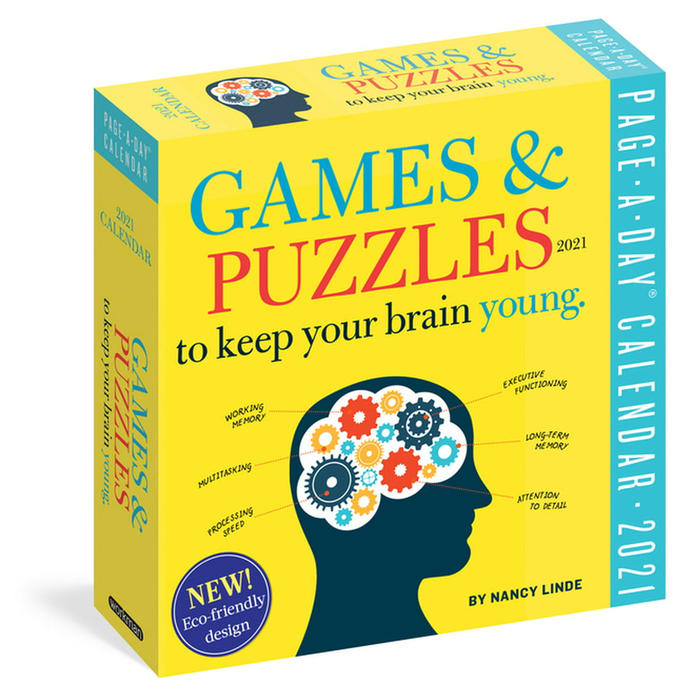 Games and Puzzles to Keep Your Brain Young PageaDay Calendar for 2021