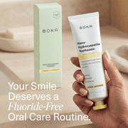 Boka Fluoride Free Toothpaste, Nano-Hydroxyapatite Toothpaste, Appropriate for Sensitive Teeth - Lemon Lavender Flavor, 3.4 fl oz