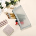 thumbnail image 4 of 1 Pc Women Convenient Travel Cosmetic Bag for Vacation Outdoor Activities Gray Nylon Mesh, 4 of 4