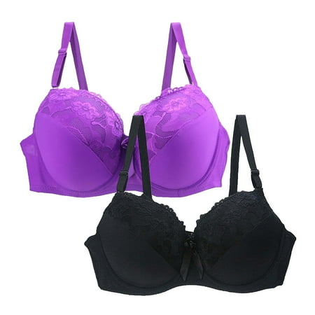 Pavied Minimizer Bras Bralettes for Women Feelingirl Bra Women s Underwear BCDE Cup Bra Lace Bra For Women Lingerie Plus Size Seamless Bras Womens Bras Light Blue 95E