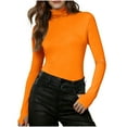 thumbnail image 1 of Wensltd Hauts à Col Roulé pour Femmes Manches Longues Haut Extensible Chemise de Base pour Superposition Automne Hiver Thermique, 1 of 9