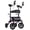 Purple, variant on ELENKER All-Terrain Upright Rollator Walker with Seat for Seniors - 12" Wheels, Aluminum Frame, Blue