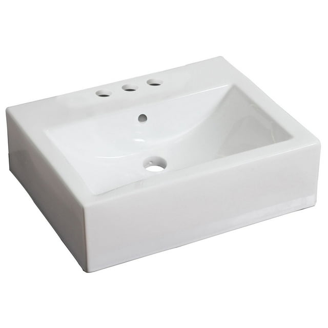 American Imaginations 48-in. W 3H8-in. Ceramic Top Set In White Color AI-691