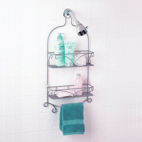 Nickel Scroll Shower Caddy