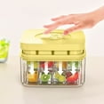 thumbnail image 4 of Plastic Ice Moulds with Lid, Transparent Storage Box for Home Use, Green Yellow Blue, 4.72x2.95in, One-Button Release & Multi-Compartment, 4 of 9
