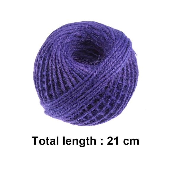 LOLIPPYY 1 Roll 2mm x 50m Colored Rope Purple Jute Twine for DIY Crafts Sewing and Wrapping Multipurpose Household Use