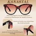 thumbnail image 5 of KANASTAL Polarized Sunglasses for Women Brown Big Round Ultra Lightweight Tortoiseshell Sun Glasses UV400 Protection Shades for Driving Shopping Summer Beach Holidays Outdoors, 5 of 5