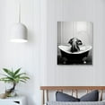 thumbnail image 3 of COMIO Bathroom Wall Art Printmaking Interesting Elephant Canvas Wall Art Black and White Images Farmhouse Bathroom Wall Decoration Elephant Sitting in Toilet Bathroom Animal Art Works, 3 of 4