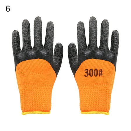 

JunDanmall 1 Pair Wear-resistant Work Gloves Elastic Waist Clasp Nylon Warm Unisex Gardening Mittens for Daily Use