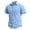 Light Blue, variant on Beach Shirts for Men Summer Casual Button Down Lapel Shirt Solid Color Short Sleeve Loose Fit Collared T-Shirts Fashion Clothes Army Green L