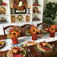 thumbnail image 4 of Fall Table Runner Pumpkin Cotton Linen Table Runners 90 inches Long, Seasonal Autumn Farmhouse Wood Table Cloth Dresser Scarves, Thanksgiving Kitchen Dining Table Decorations for Home Party Holiday, 4 of 6