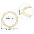 thumbnail image 2 of Unique Bargains 120mm Wooden Rings for Crafts, 5 Pack Natural Wood Rings Unfinished Wood Loop Circle, 2 of 8