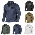 thumbnail image 5 of Mens Zip Collar Casual Pullover Fleece Sweatshirt Sweater T Shirt Tee Tops, 5 of 11