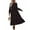 Dark Brown, variant on UVN Fall Long Dress for Women Crewneck Casual Long Sleeve Pleated Dresses with Pockets