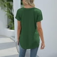 thumbnail image 6 of Women's T-Shirts Top TShirt For Women Short Sleeves Solid Color Outdoor Loose Casual Tshirt Comfortable Fashionable for Everyday Wear, 6 of 6