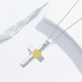 thumbnail image 3 of SISGEM Sunflower Cross Necklace Cross Pendant Necklace Jewelry Gift for Women, 3 of 7