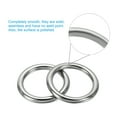 thumbnail image 3 of Unique Bargains 1.2" Seamless Metal O Rings, 6 Pack 304 Stainless Steel O-Ring Solid Round Rings for Macrame, DIY Craft,5x30mm, 3 of 5